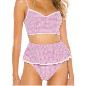 Beach Riot Gingham two piece swimsuit!